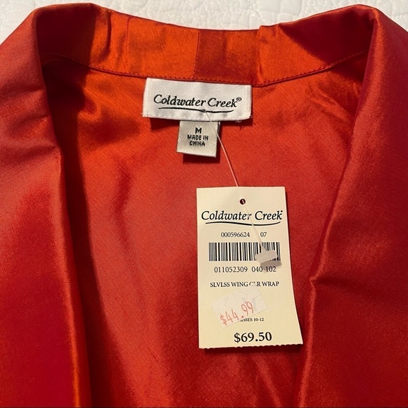 Coldwater Creek NWT 100% Silk Wrap Side Tie Top - M - Picture 7 of 13